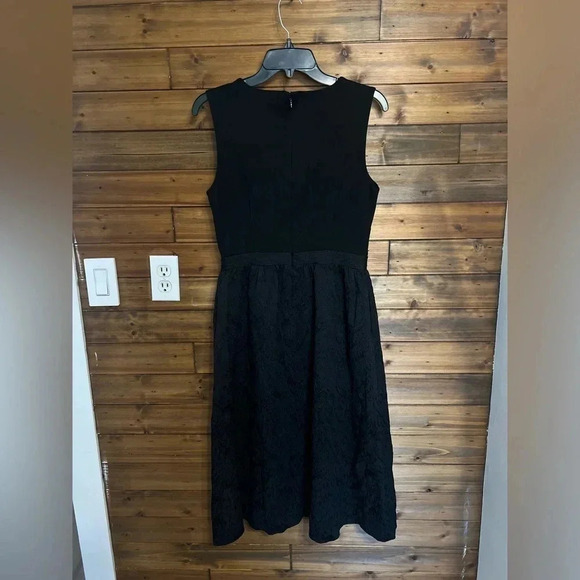 Cynthia Steffe midi black A-line textured bottom dress color black size 6 - Picture 2 of 7